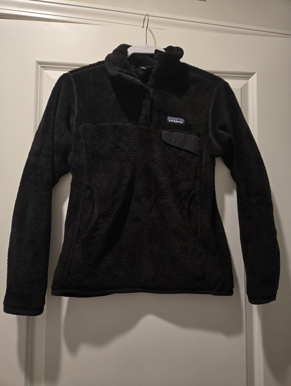 Patagonia Re-Tool Snap-T Fleece Pullover Black - Size S